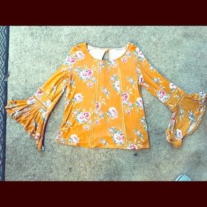 Bell sleeve Boho blouse